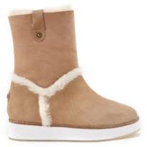 Australia Luxe Collective Tan Ankle Boots with Cream Accents
